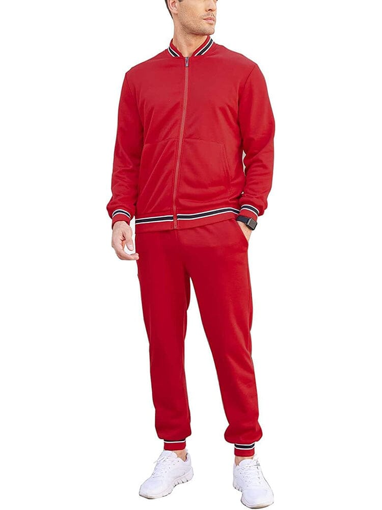 2 Piece Athletic Jogging Suit Sets With Pockets (US Only) Sports Set COOFANDY Store Red S