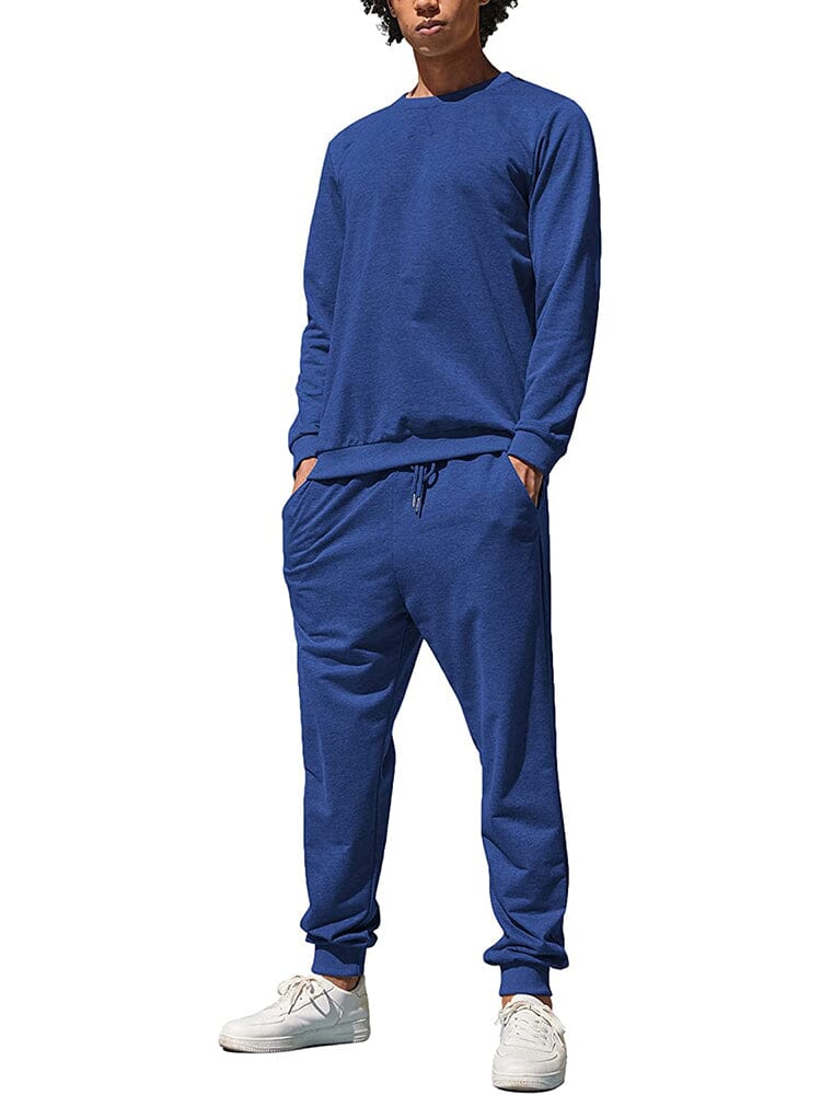 2-Piece Athletic Casual Tracksuit (US Only) Tracksuits COOFANDY Store Blue S
