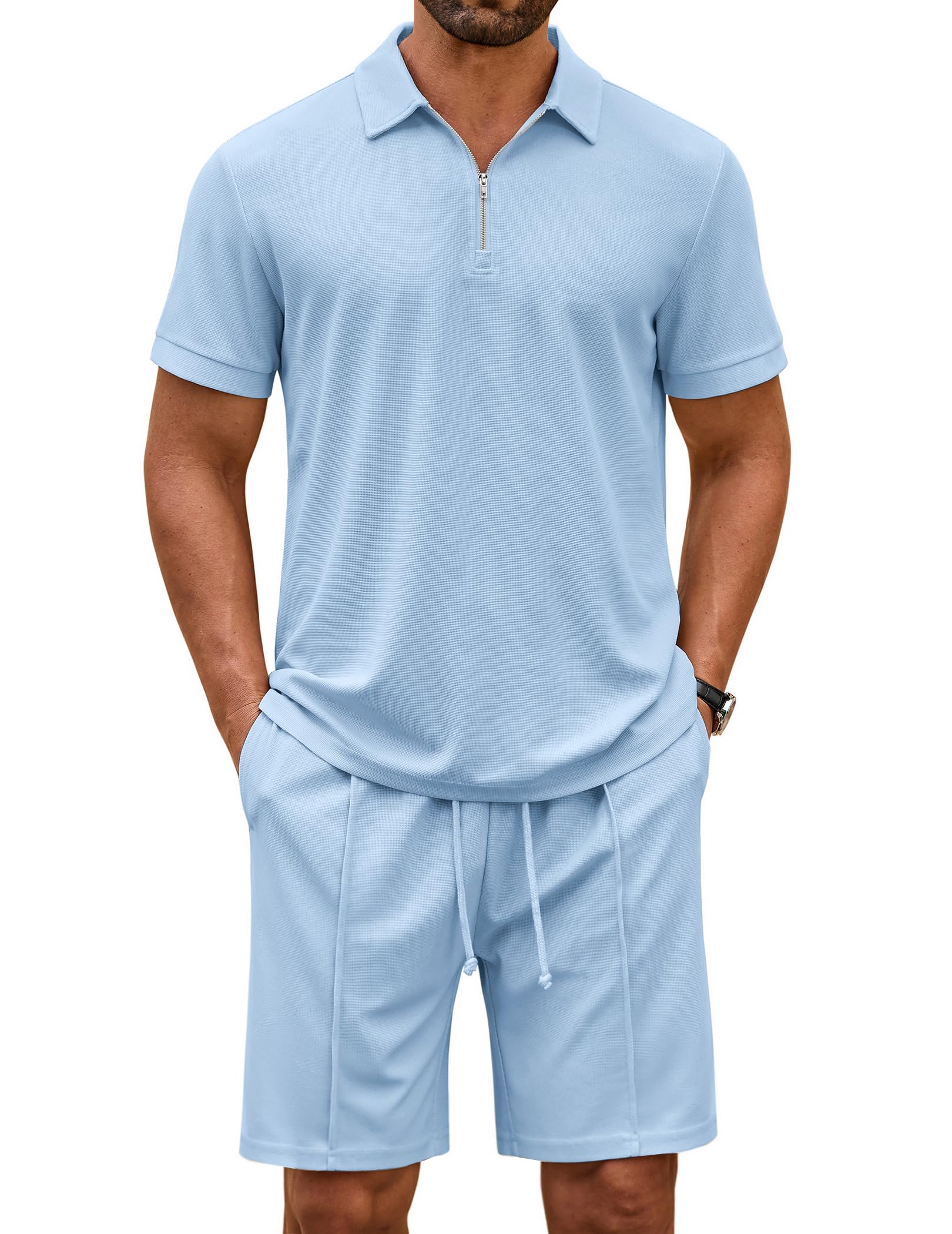 Fashion Polo Shirt Shorts Set (US Only)