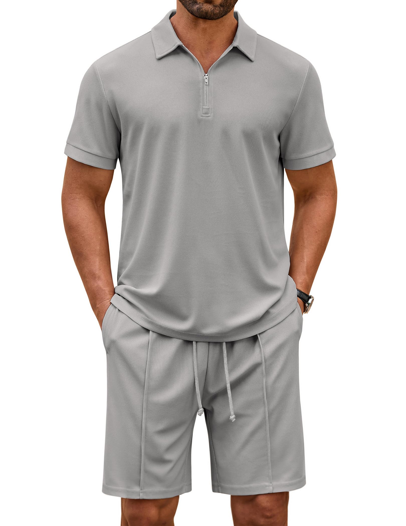 Fashion Polo Shirt Shorts Set (US Only)