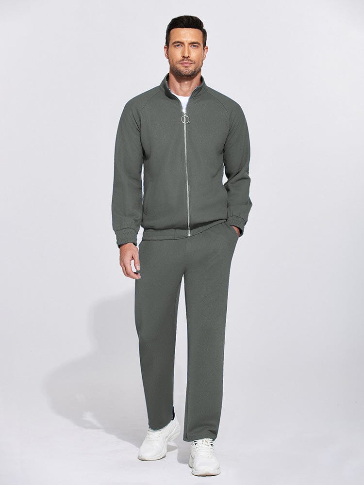 Athletic 2-Piece Sweatsuits (US Only) Sports Set coofandy Grey S