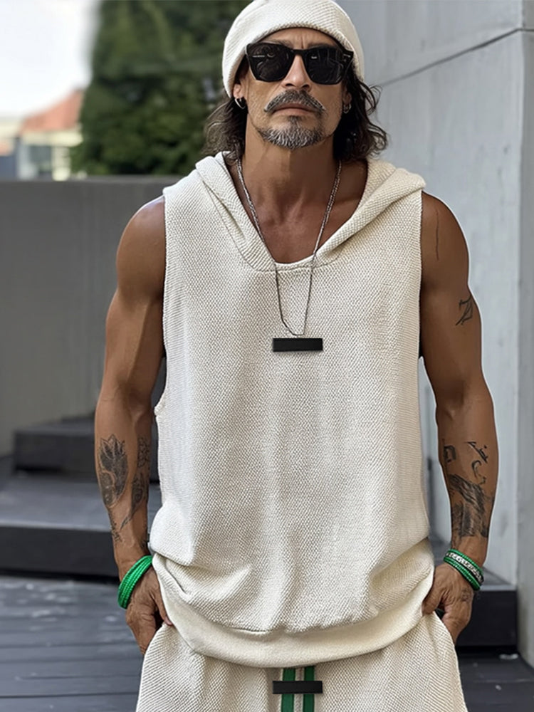 Athleisure Textured Hooded 2-Piece Set