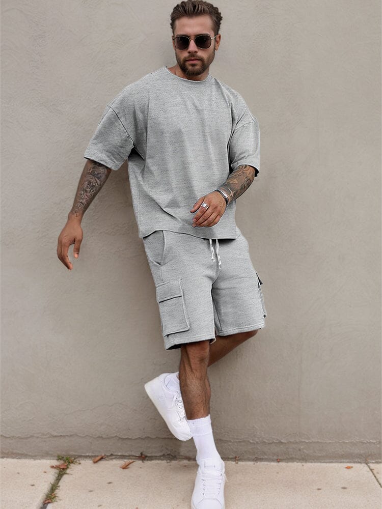 Athleisure Breathable 2-Piece Set Sets coofandy Grey M