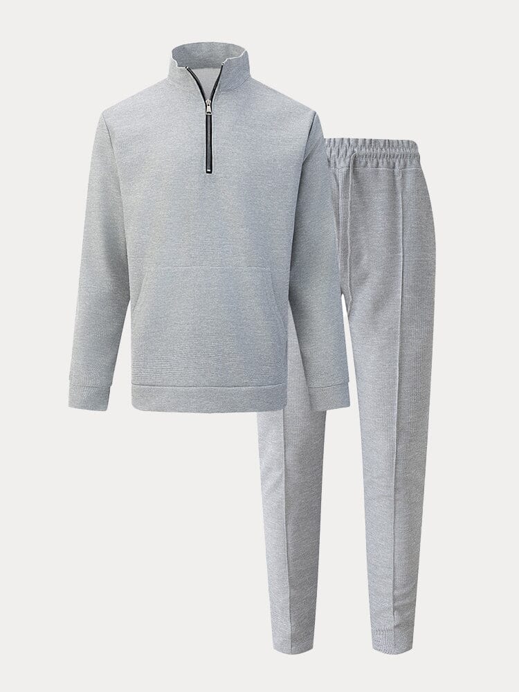 Athleisure Urban Fashion Waffle Matching Set