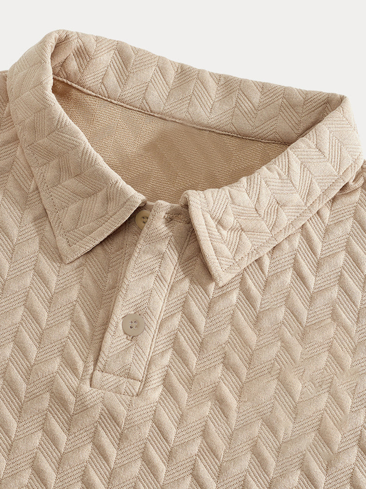 Casual Jacquard Textured Matching Set