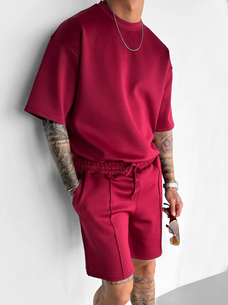 Casual Athletic T-Shirt Shorts Set