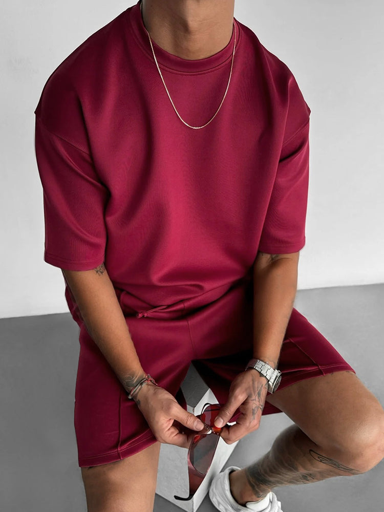 Casual Athletic T-Shirt Shorts Set