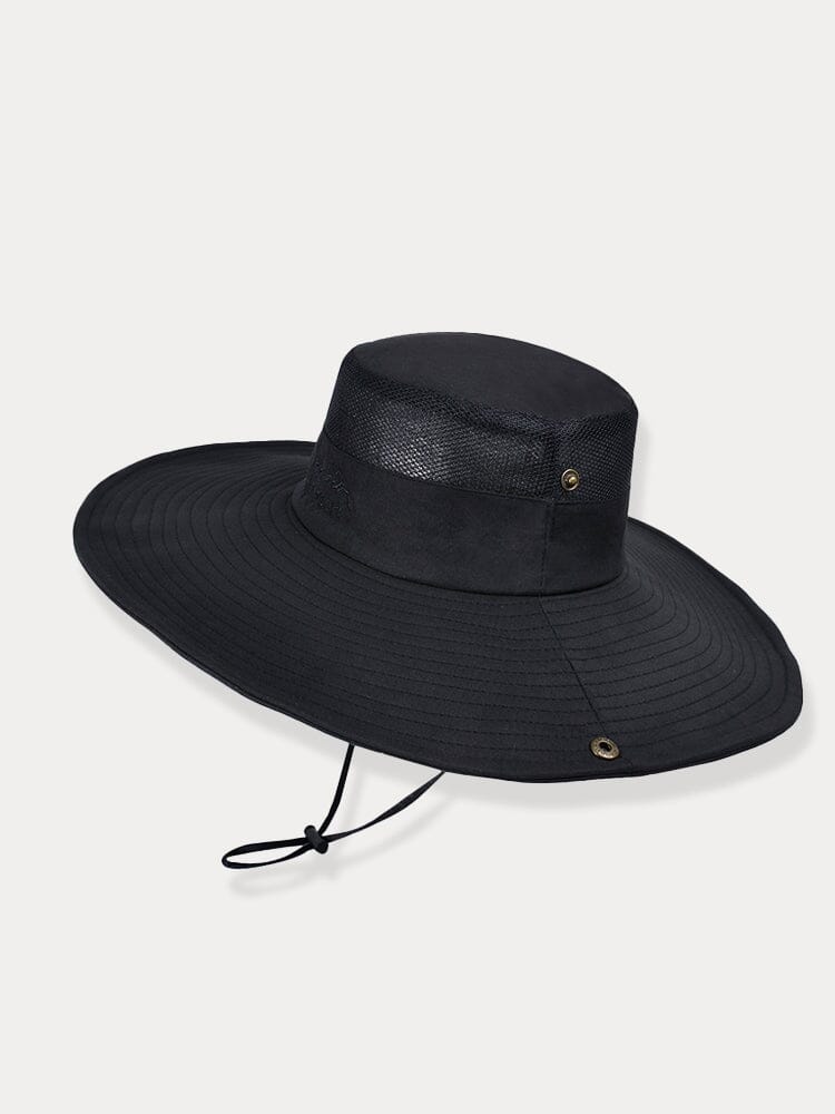 Wide Brim UV Protection Outdoor Hat Hat coofandy Black F(55-60)