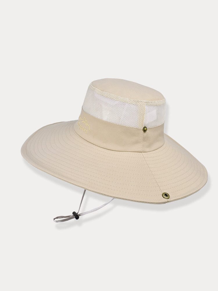 Wide Brim UV Protection Outdoor Hat Hat coofandy Apricot F(55-60)