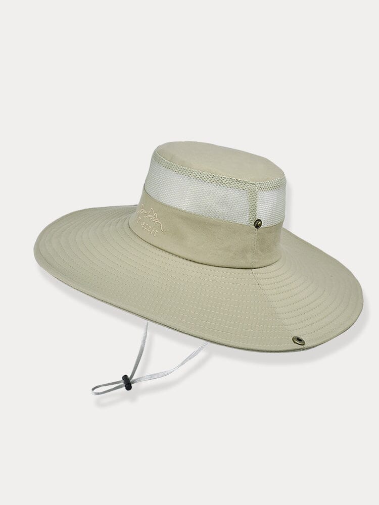 Wide Brim UV Protection Outdoor Hat Hat coofandy Khaki F(55-60)