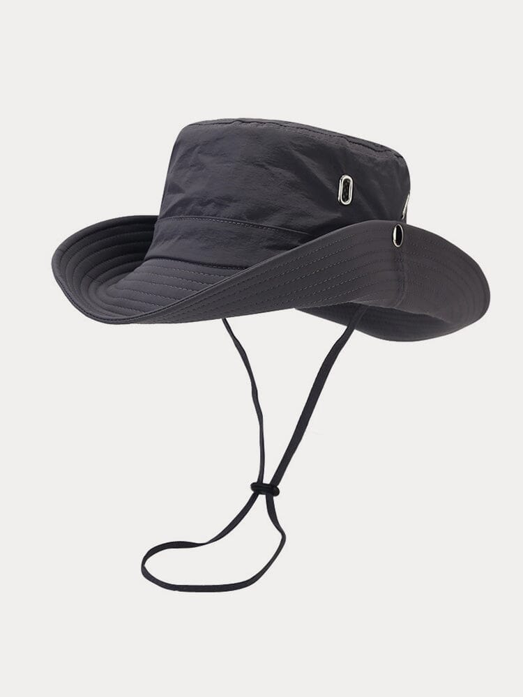 Breathable Windproof Sunshade Hat Hat coofandy Regular Brim-Dark Grey One Size