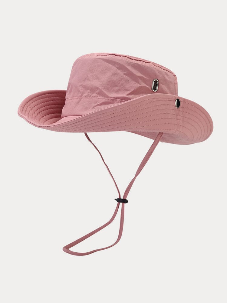 Breathable Windproof Sunshade Hat Hat coofandy Regular Brim-Pink One Size