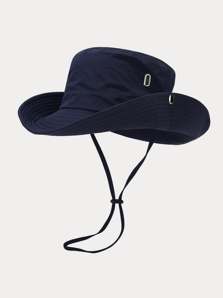 Breathable Windproof Sunshade Hat Hat coofandy Regular Brim-Navy Blue One Size