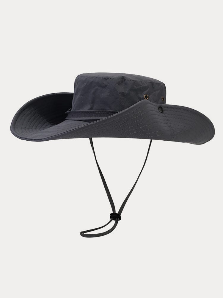 Breathable Windproof Sunshade Hat Hat coofandy Wide Brim-Dark Grey One Size