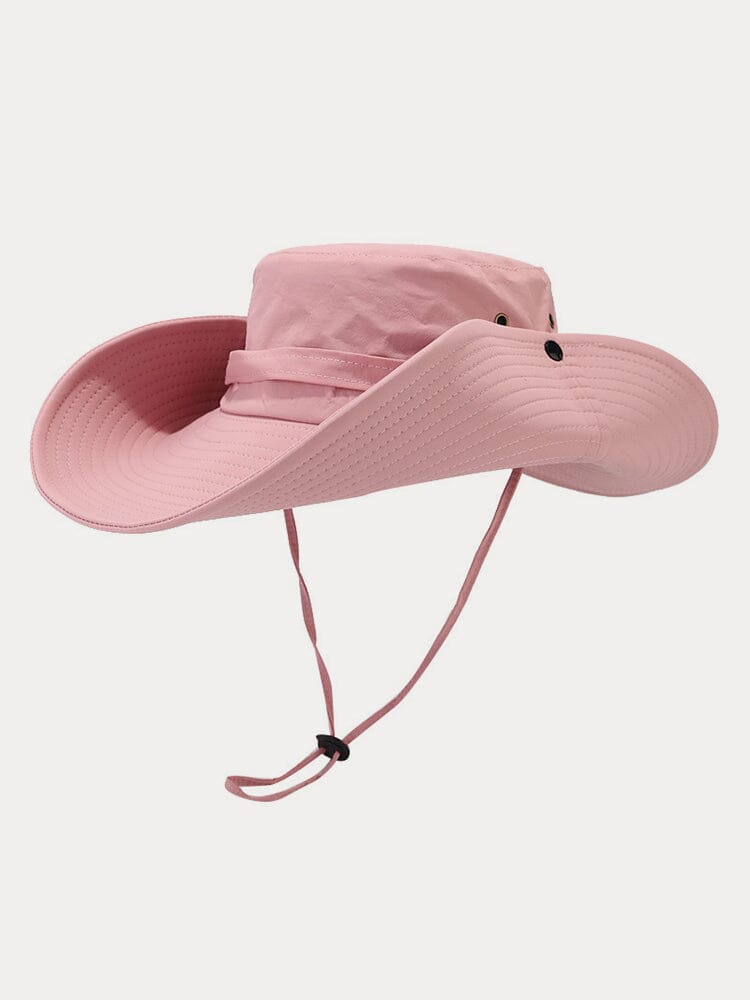 Breathable Windproof Sunshade Hat Hat coofandy Wide Brim-Pink One Size