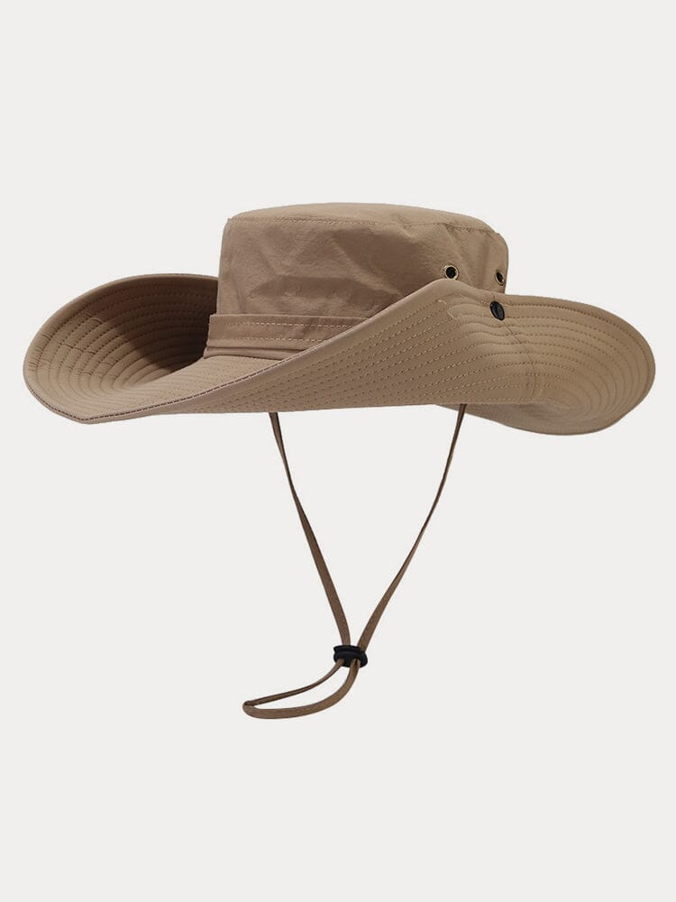 Breathable Windproof Sunshade Hat Hat coofandy Wide Brim-Khaki One Size