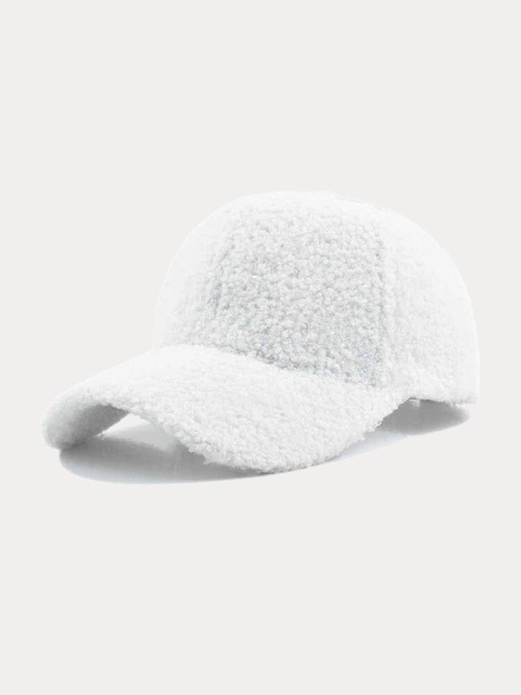 Thermal Cashmere Baseball Cap Accessories coofandystore White One Size