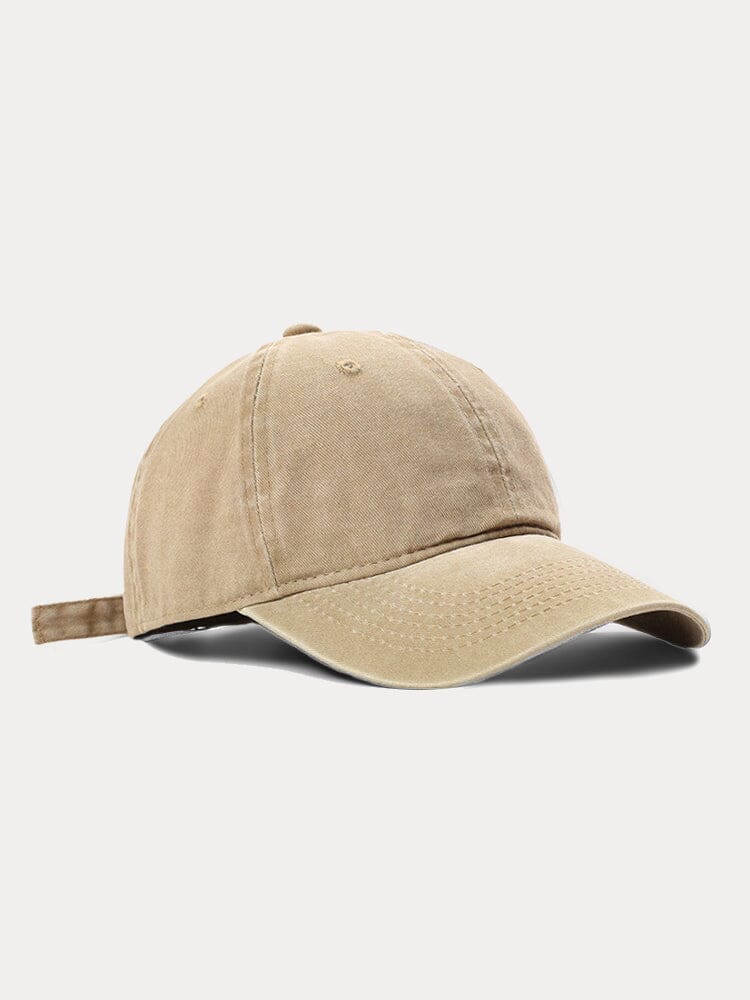 Stylish Washed Cowboy Baseball Cap Accessories coofandystore Khaki One Size