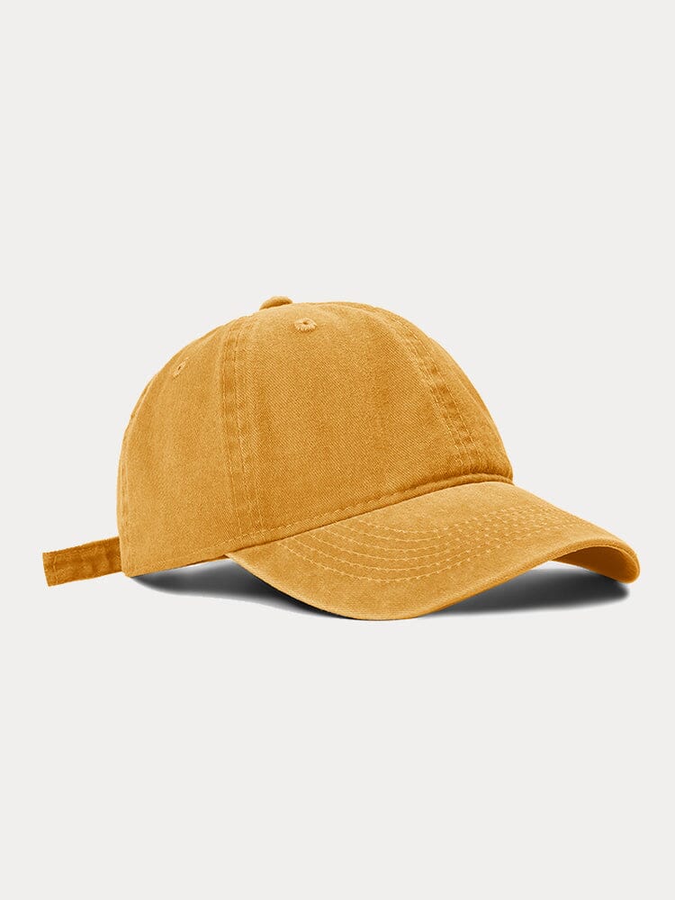 Stylish Washed Cowboy Baseball Cap Accessories coofandystore Yellow One Size