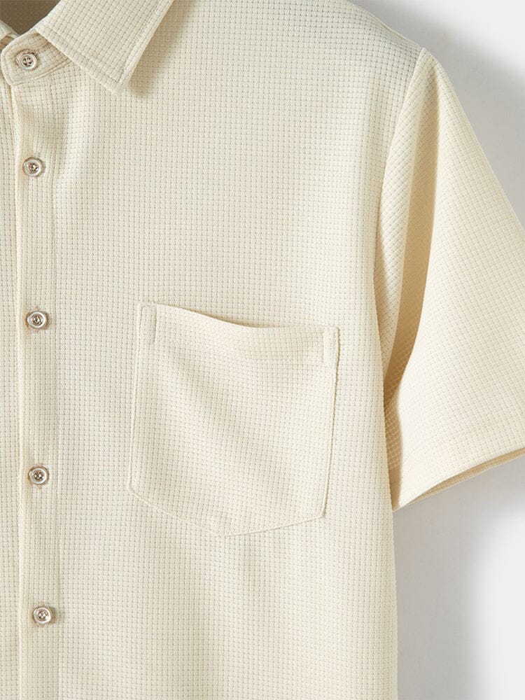 Classic Waffle Shirt Pants Set